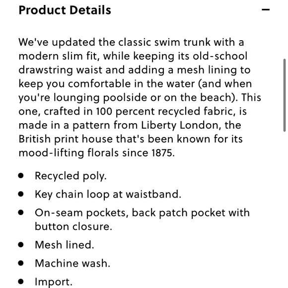 NWT J. Crew Liberty 6” Men’s Swim Trunks - Picture 3 of 9